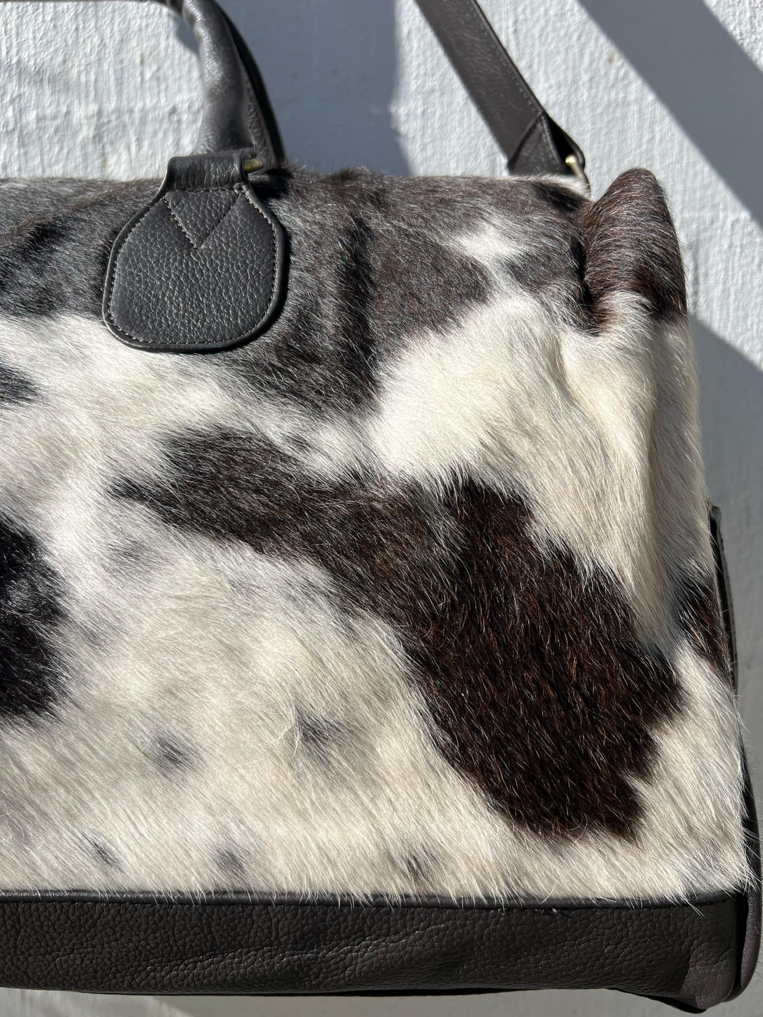 Cowhide Duffle Bag - Chocolate