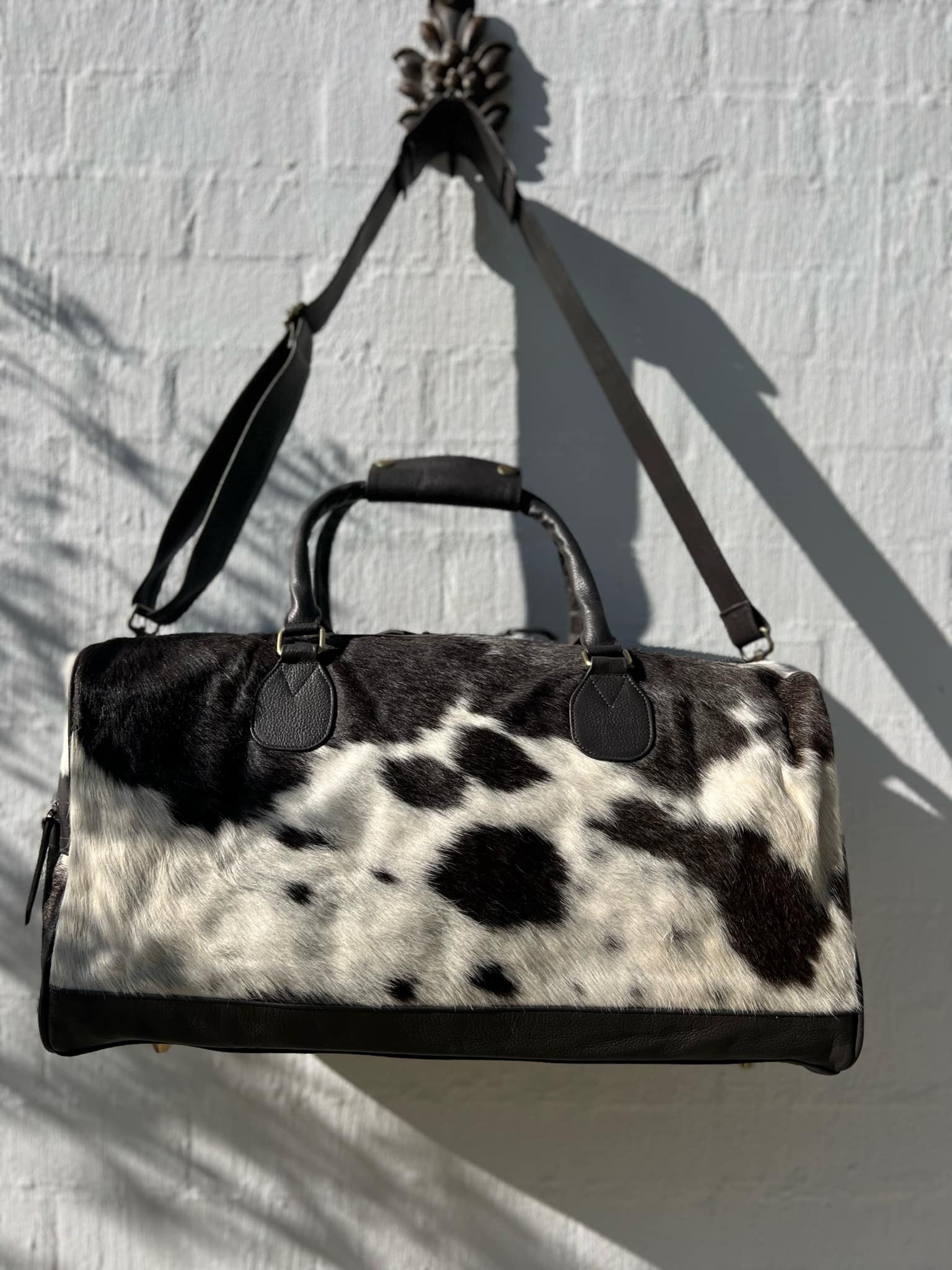 Cowhide Duffle Bag - Chocolate