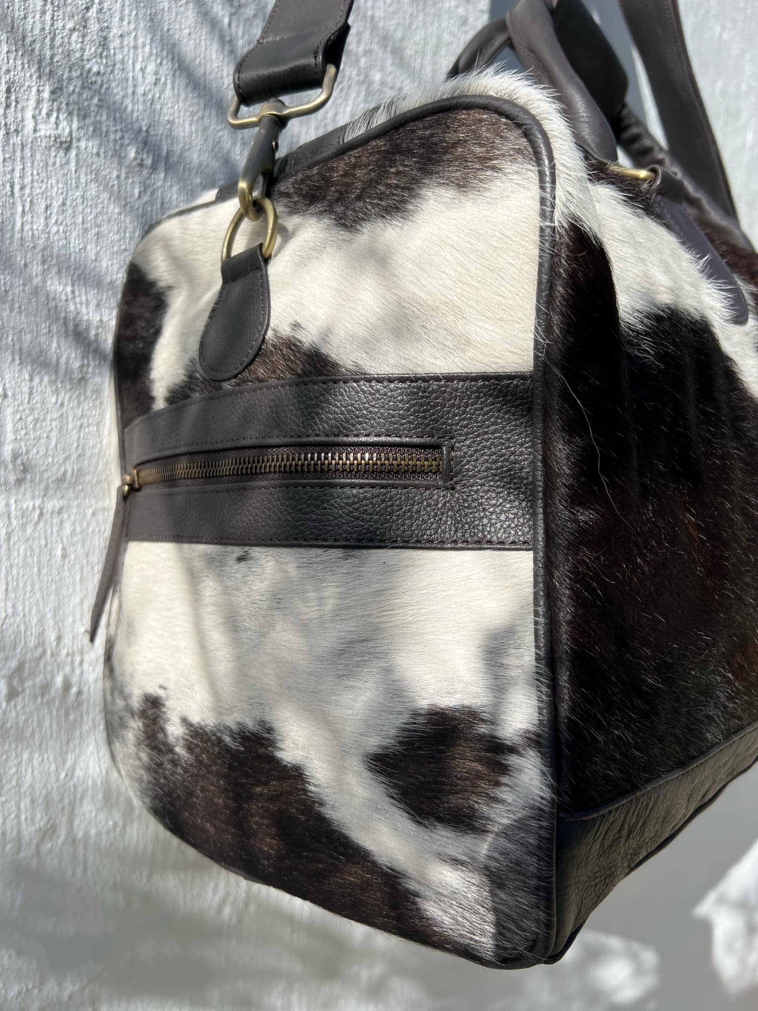 Cowhide Duffle Bag - Chocolate