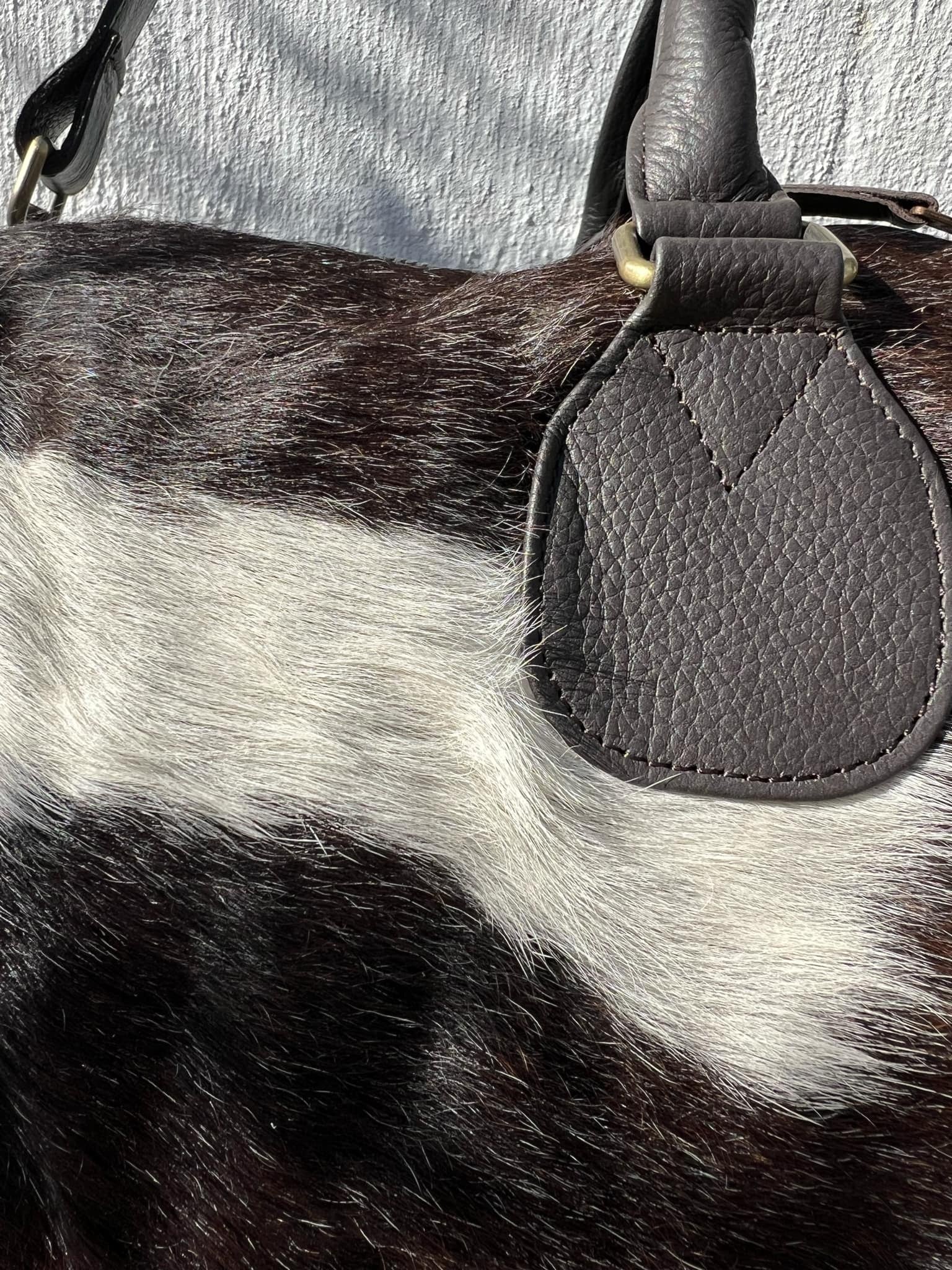 Cowhide Duffle Bag - Chocolate