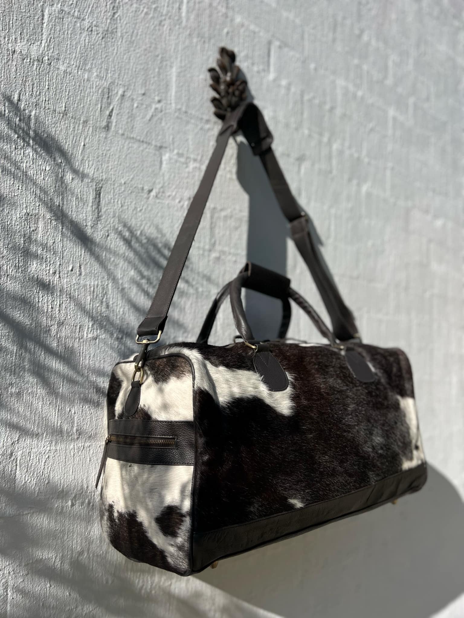 Cowhide Duffle Bag - Chocolate