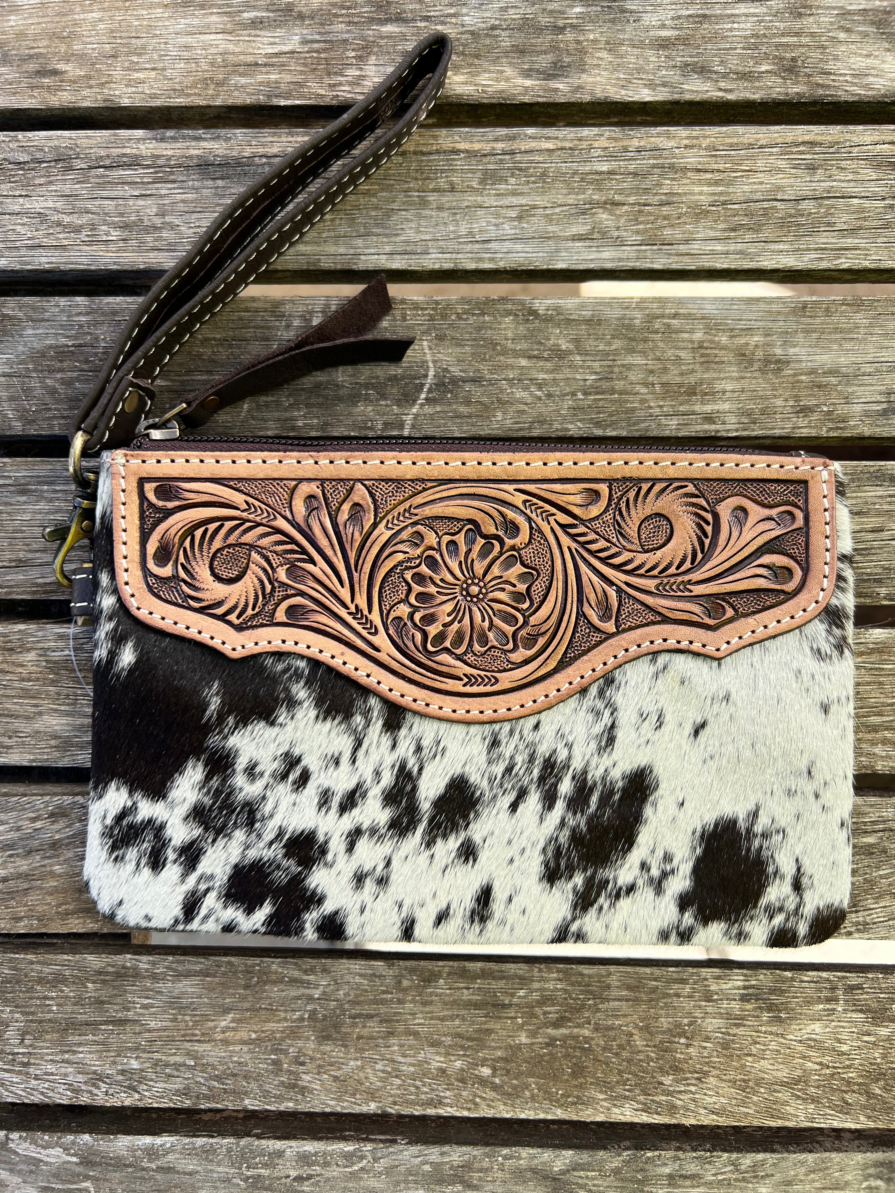 Cowhide Clutch Para - Brown 4