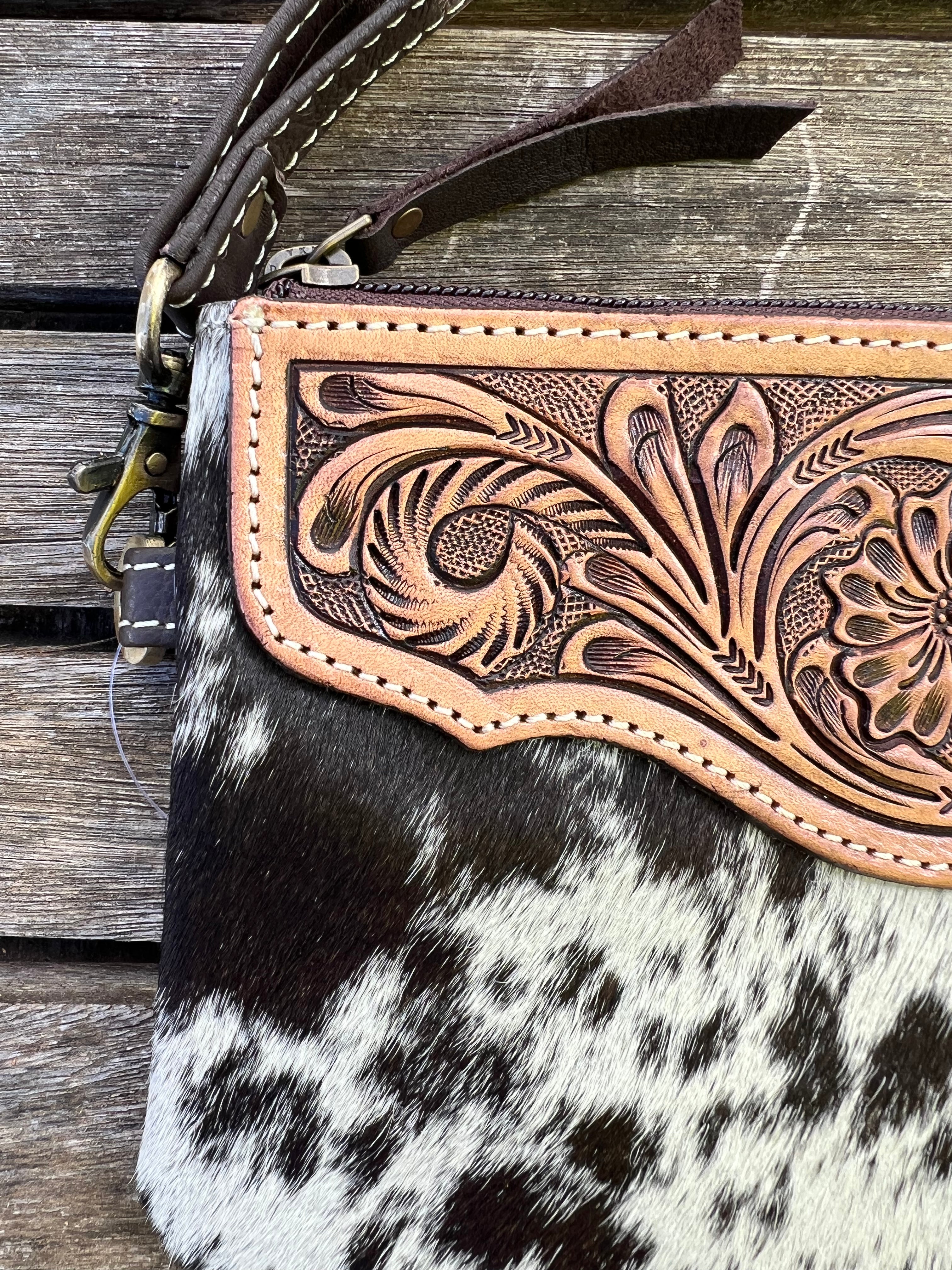 Cowhide Clutch Para - Brown 4