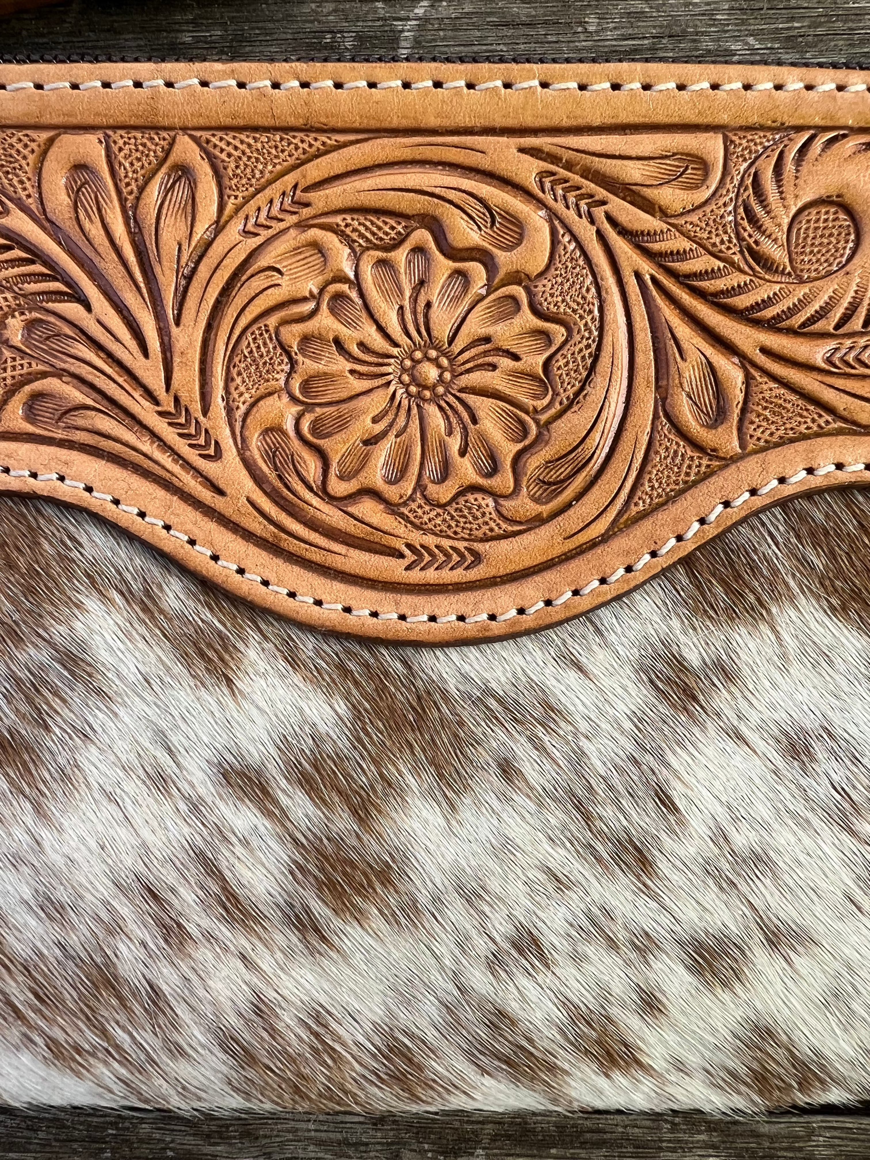 Cowhide Clutch Para - Tan 4