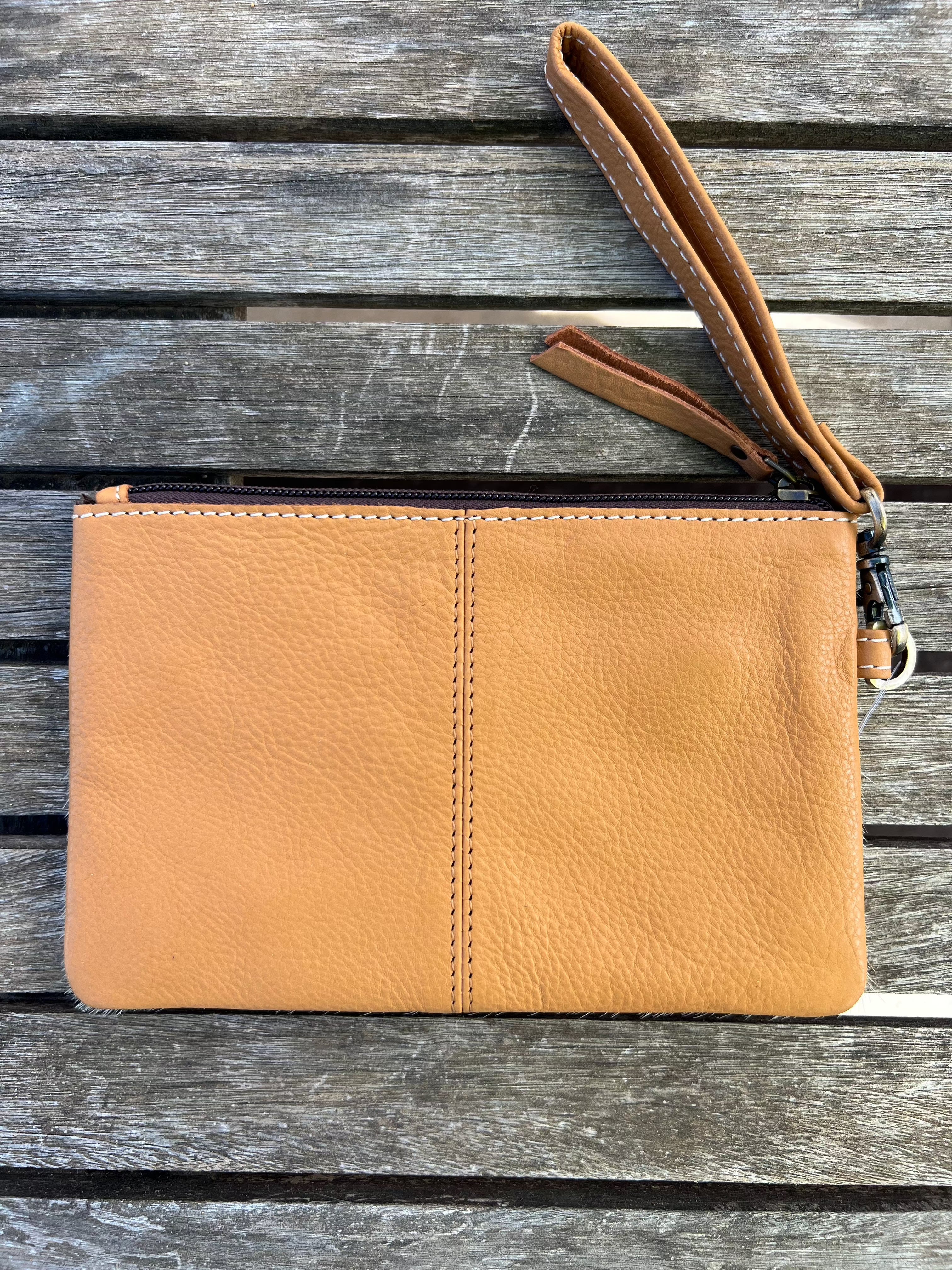 Cowhide Clutch Para - Tan 4