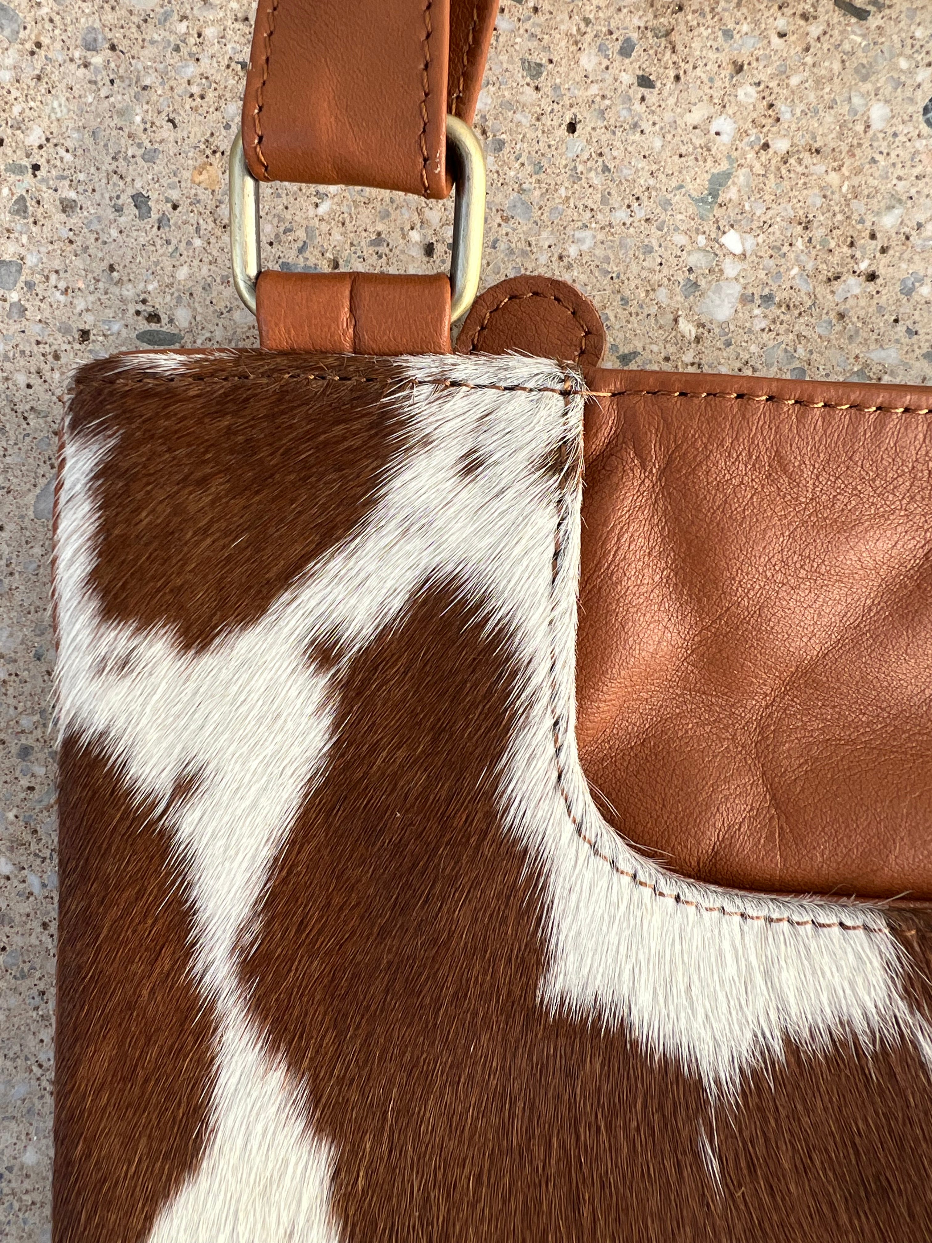 Cowhide Bag Brandy - Tan 3