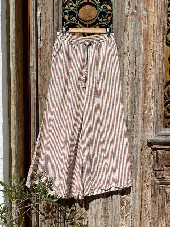 Alghero Pants - Rust Stripe Linen