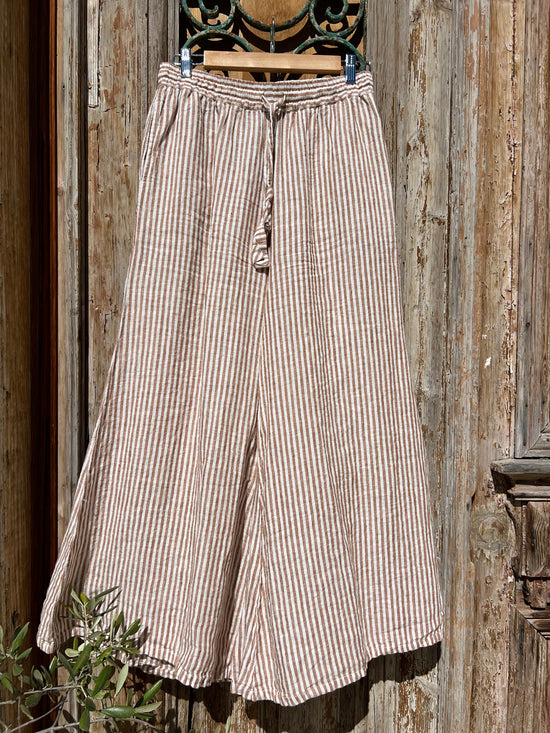 Alghero Pants - Rust Stripe Linen