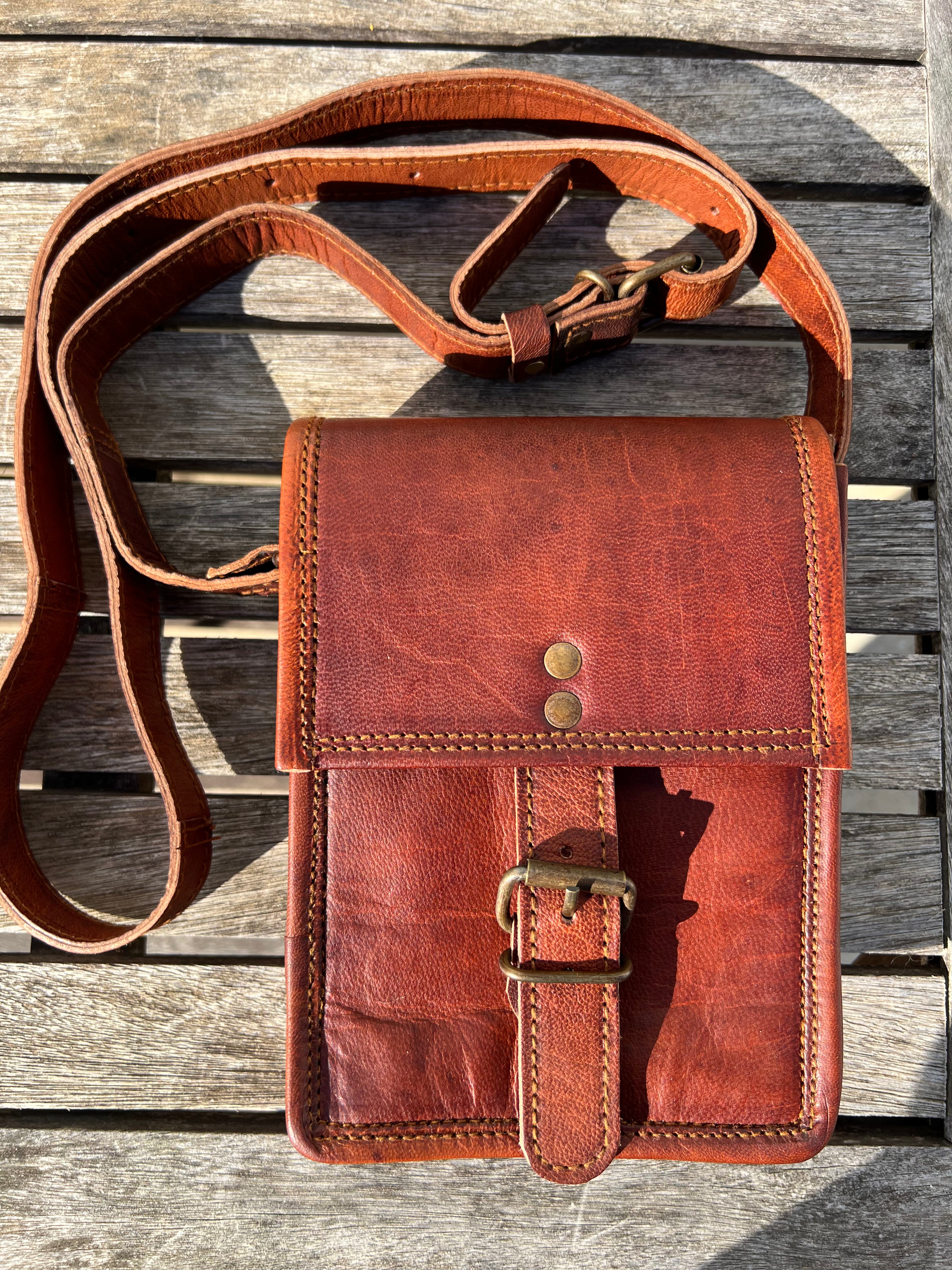 Goat Leather Messenger  B7"