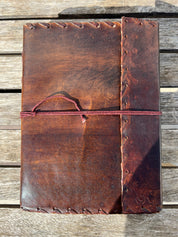 Goat Leather Handmade Journal Stitched A5