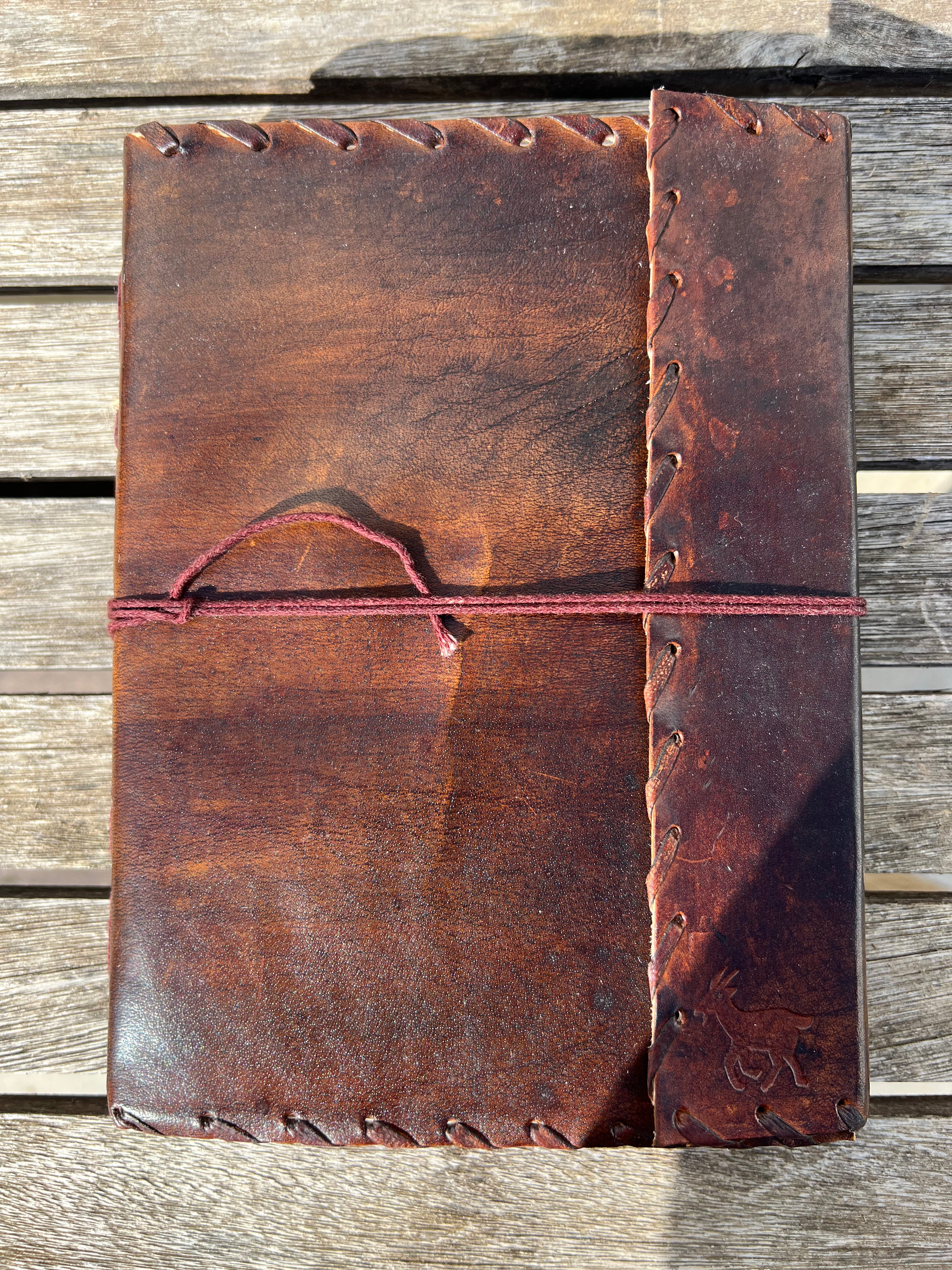 Goat Leather Handmade Journal Stitched A5
