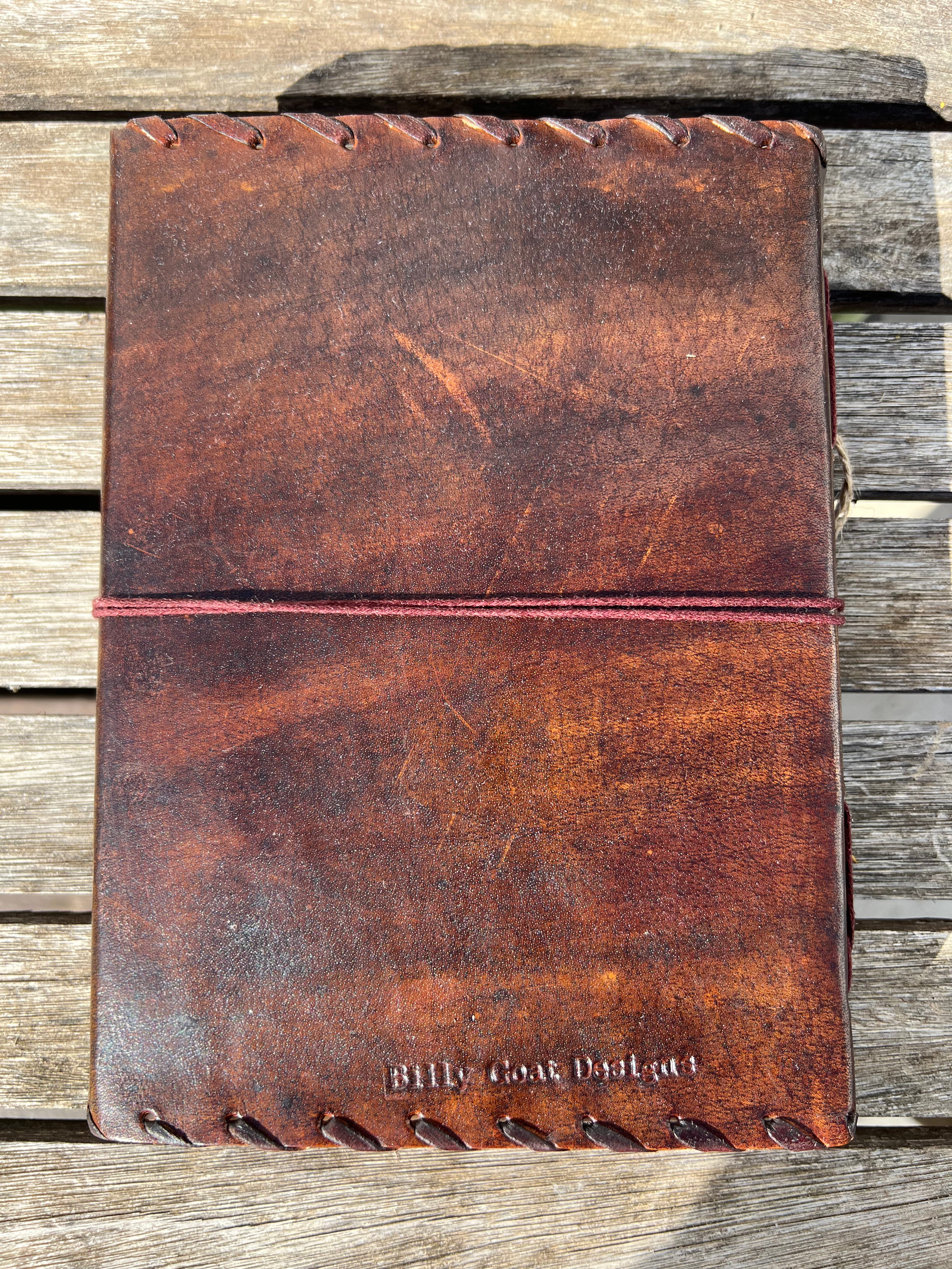 Goat Leather Handmade Journal Stitched A5