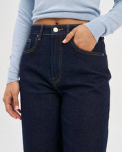 Juicy High Waisted Wide Denim Jeans - Ink