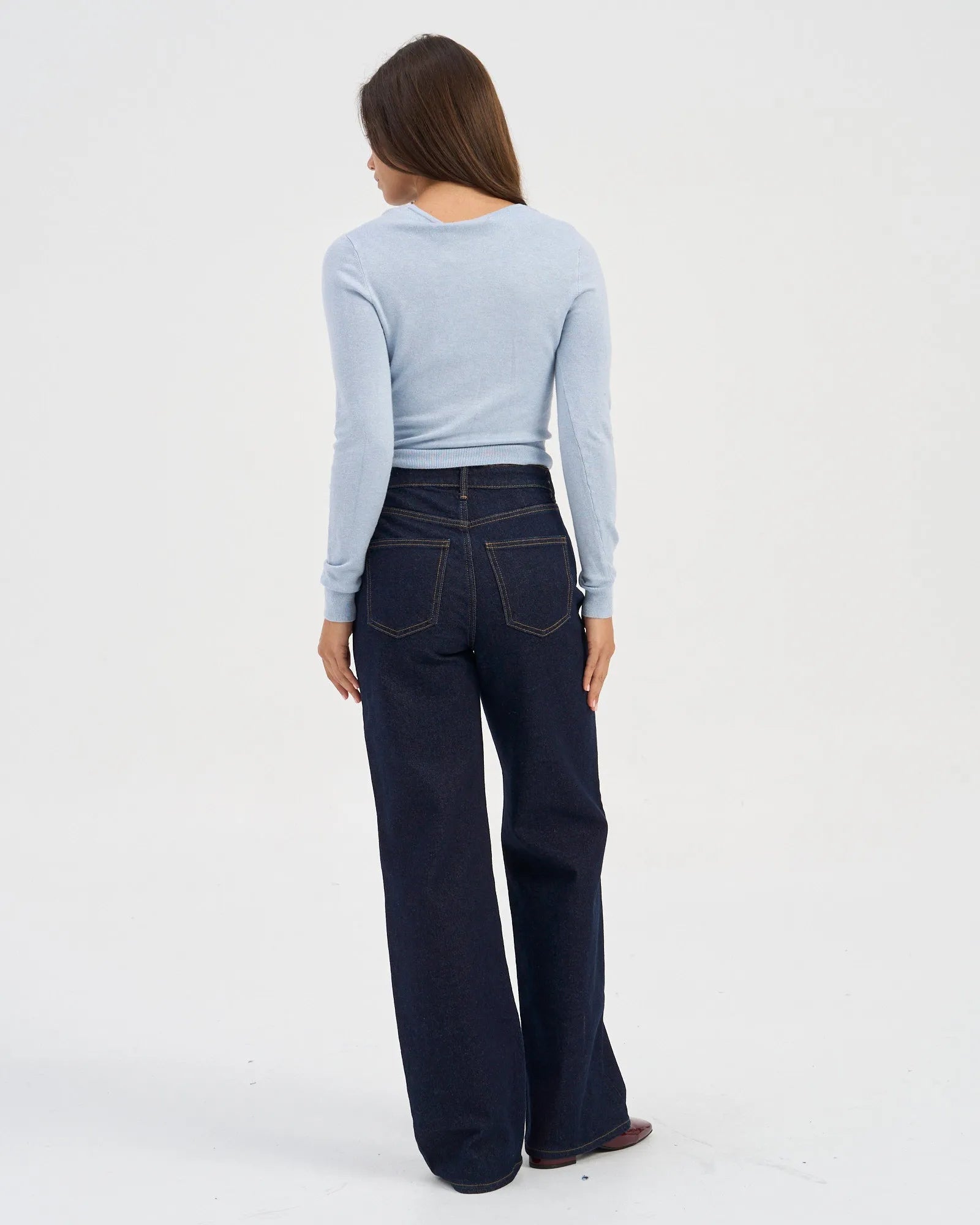 Juicy High Waisted Wide Denim Jeans - Ink