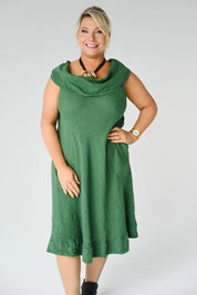 Dell Dress - Bottle Green