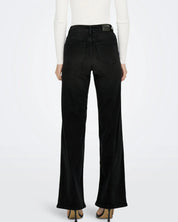 Madison Blush Stretch Wide Jeans - Black