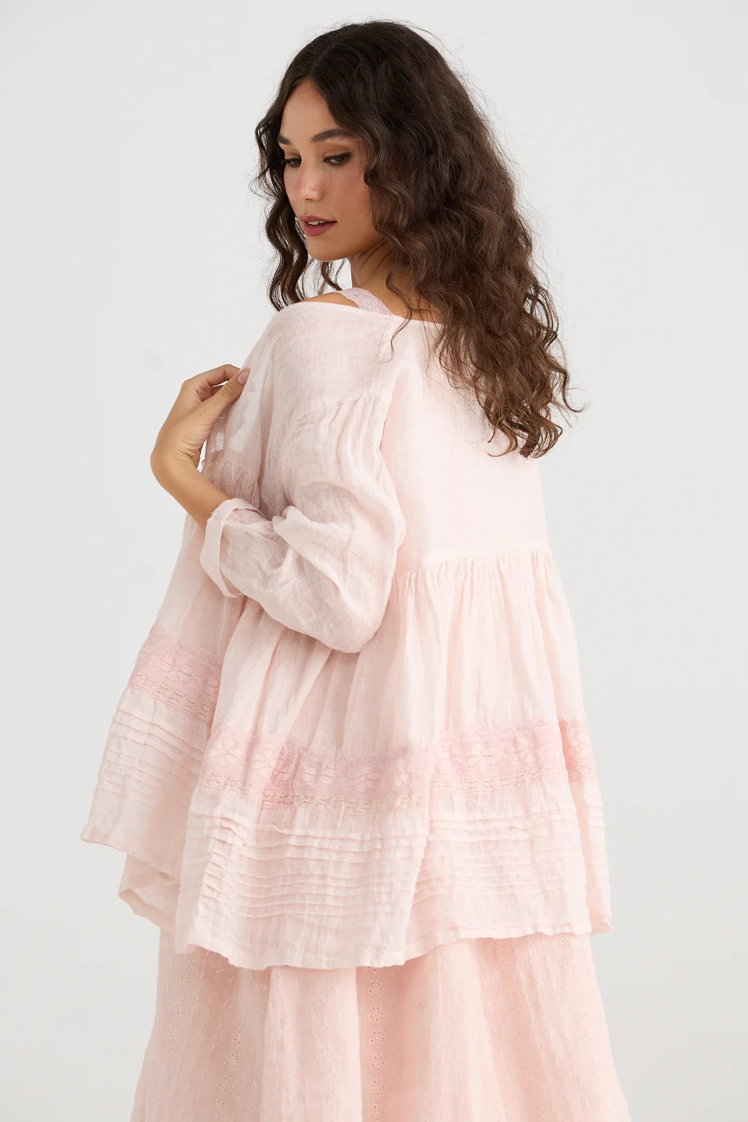 Elodie Short Jacket - Powder Pink