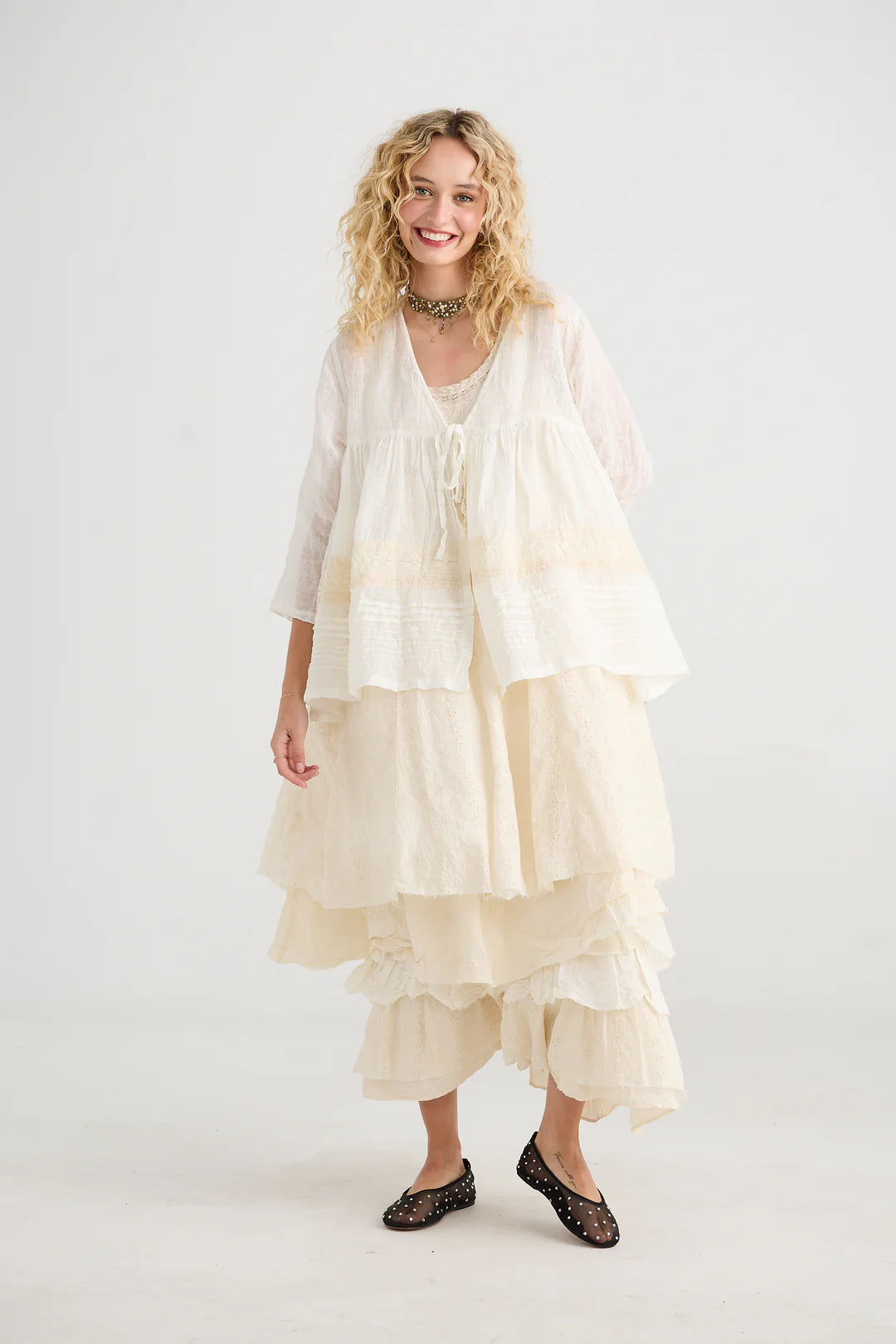 Elodie Short Jacket - Cream Puff