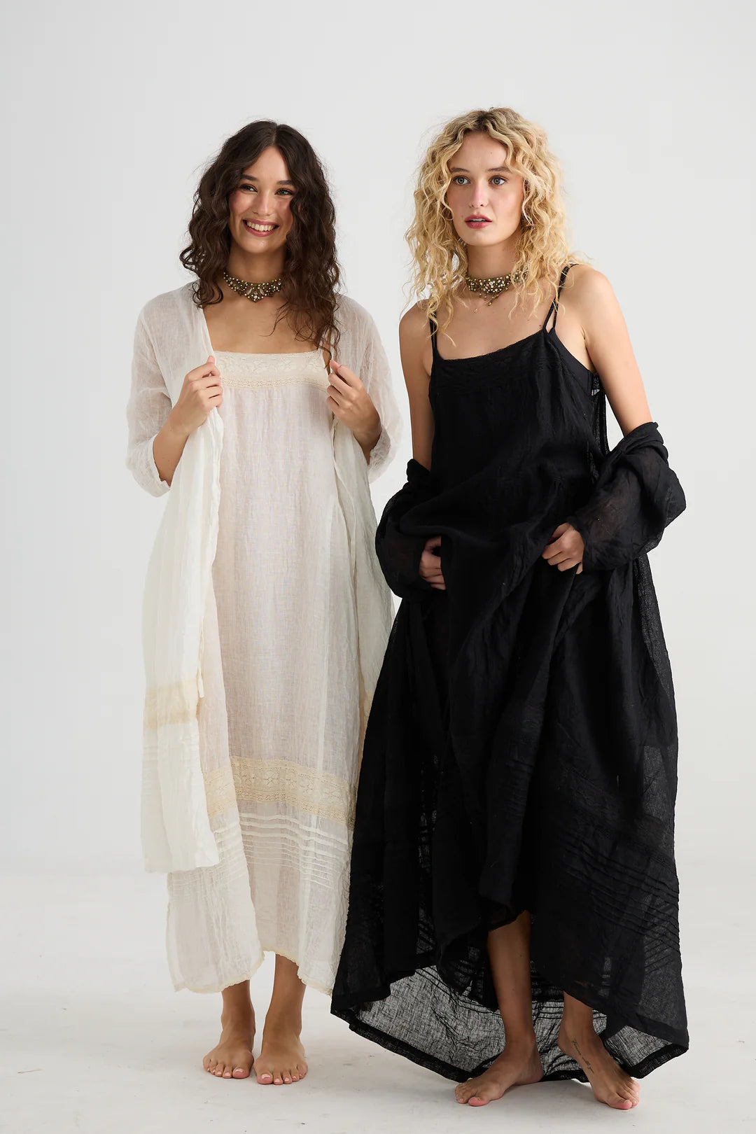 Enchantress Linen Gauze Coat - Liquorice