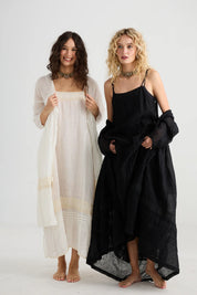 Enchantress Linen Gauze Coat - Liquorice