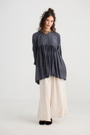 Shalimar Silk and Cotton Top -Ink