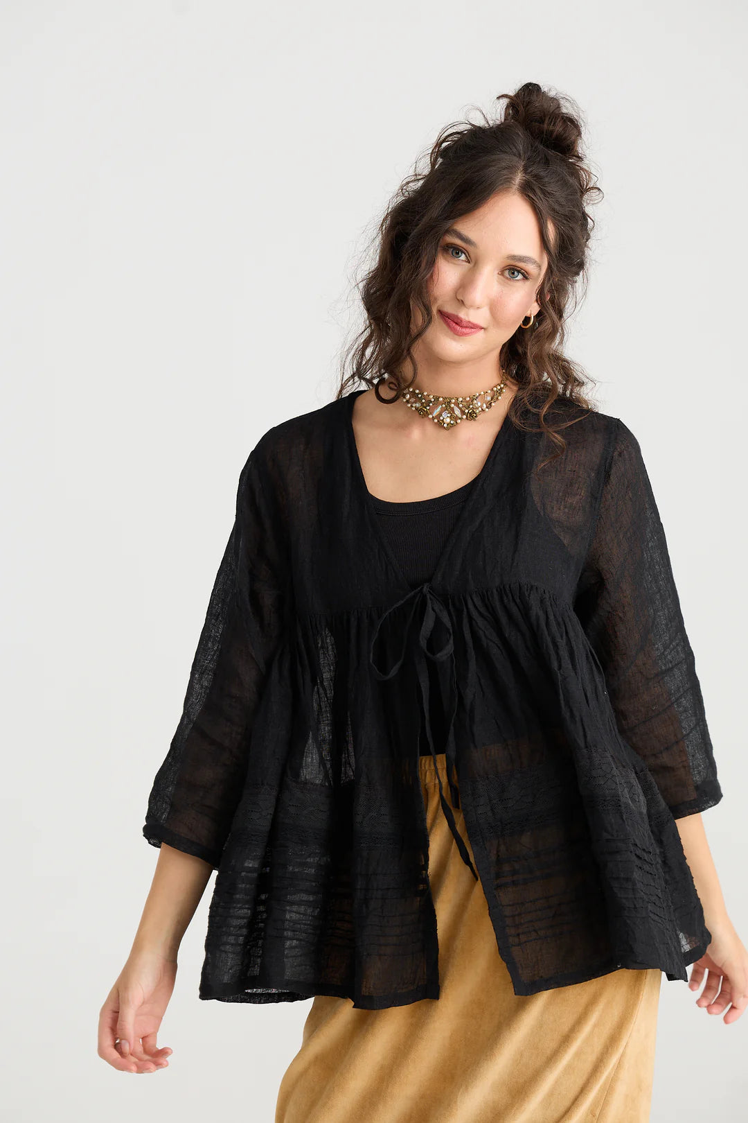 Elodie Short Jacket - Licorice