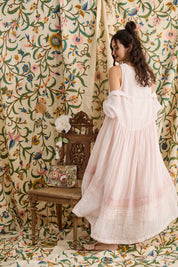 Enchantress Linen Gauze Coat - Powder Pink