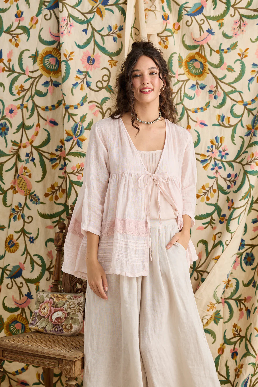 Elodie Short Jacket - Powder Pink