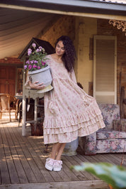 Cymbeline Ruffled Dress - Faded Rose