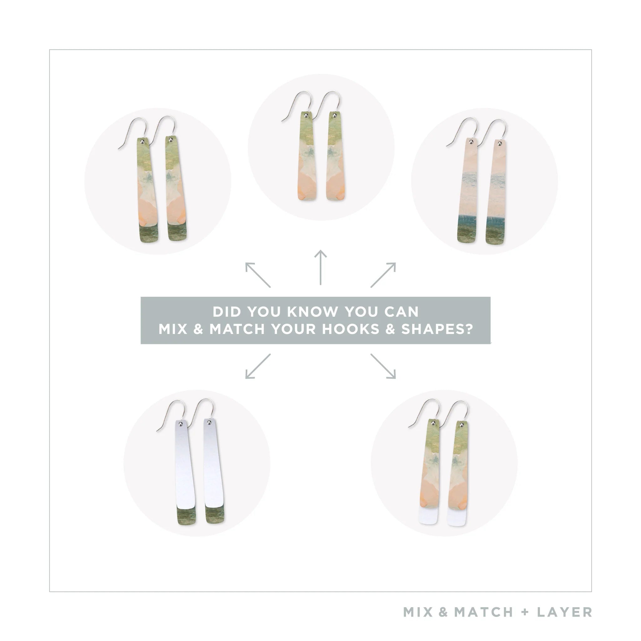 Kiasmin 2 Aura Layered Beacon Drop Earrings