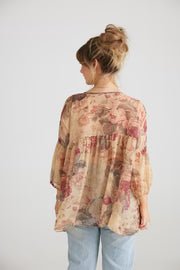 Ariel Chiffon Blouse - Antique Rose