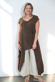 Rome Hooded Cape - Chocolate
