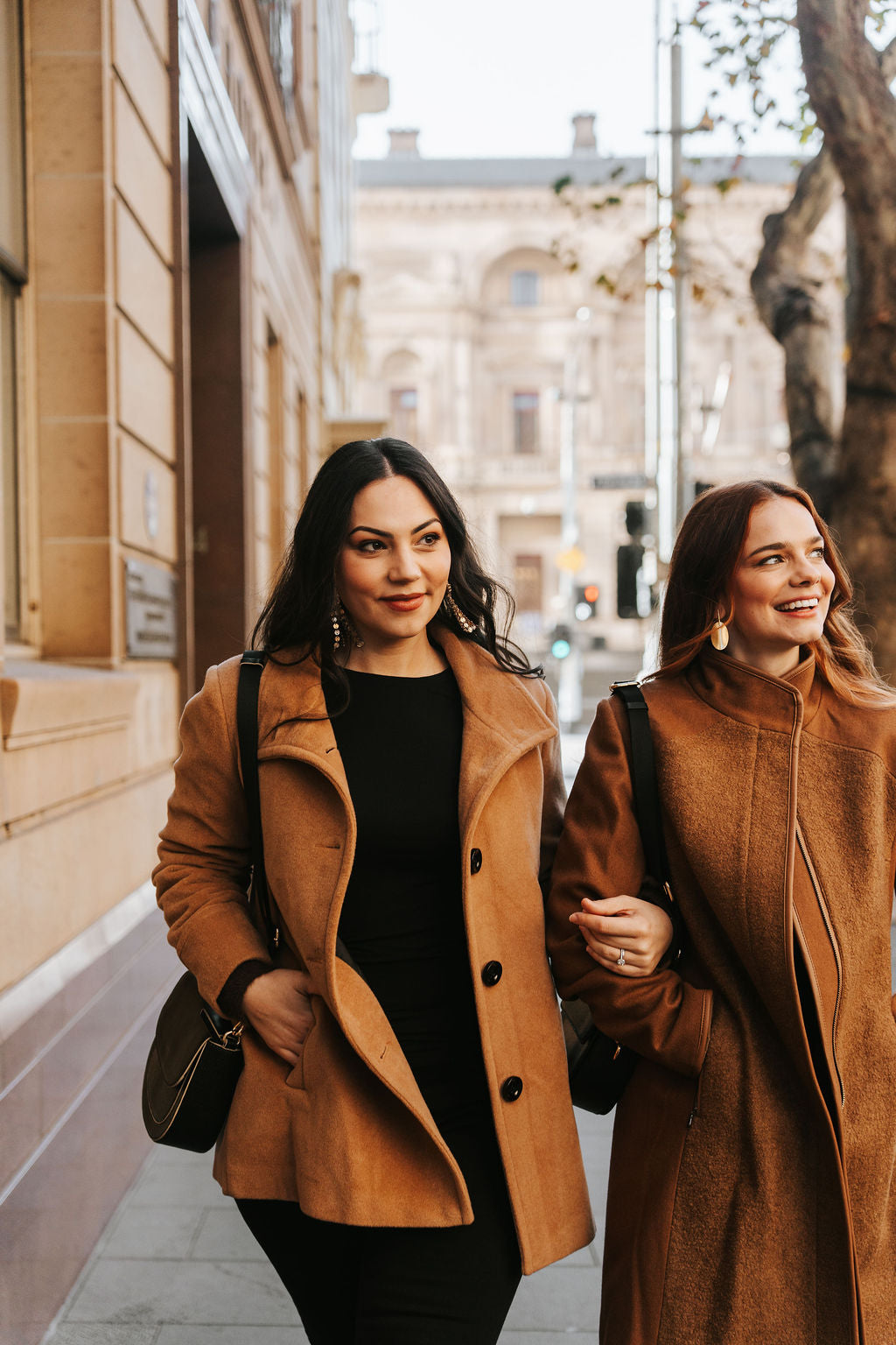 Funnel Neck Jacket - Tan