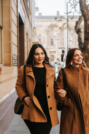 Funnel Neck Jacket - Tan