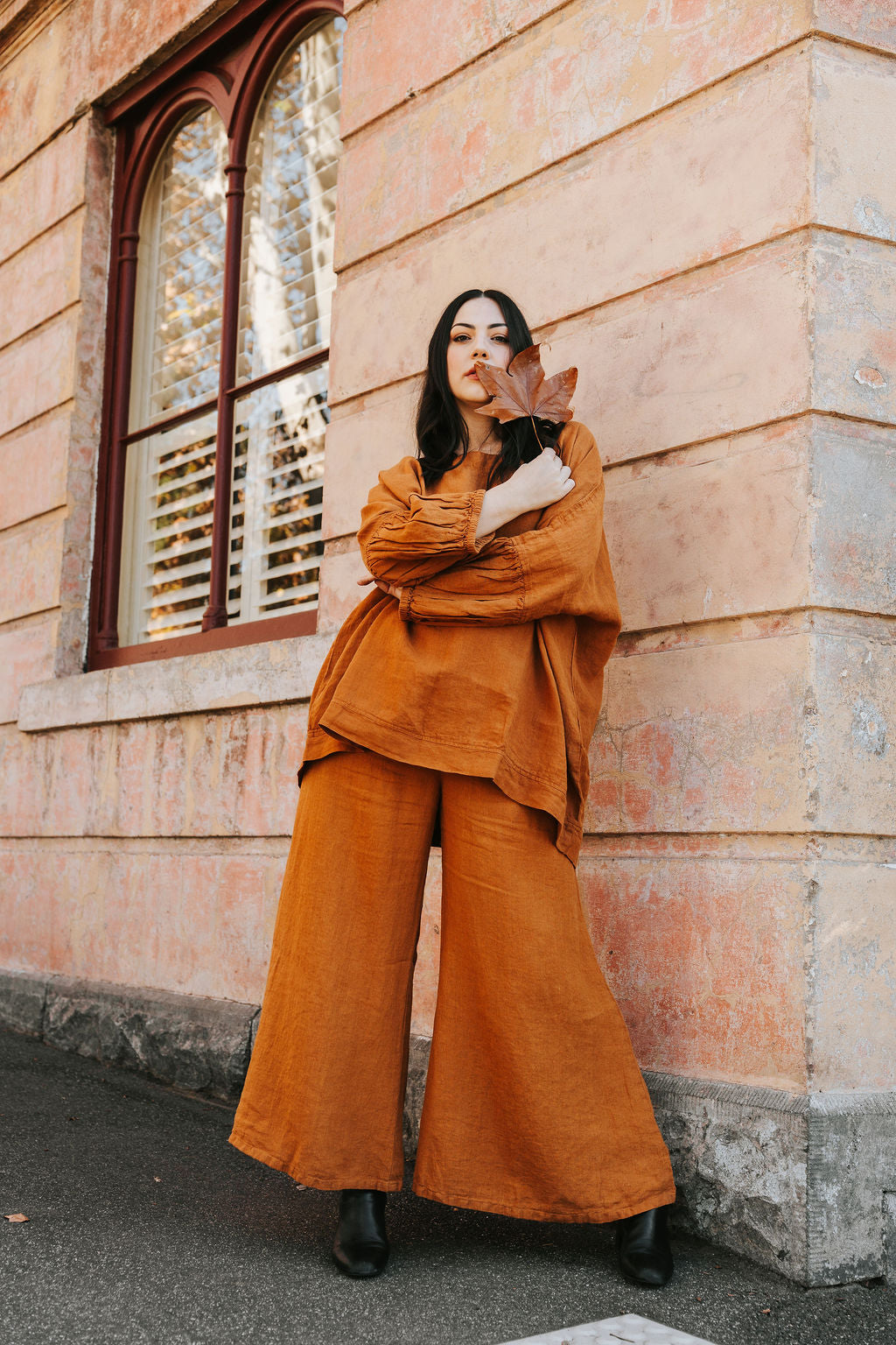 Alghero Pants - Rust Linen