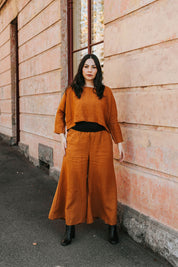 Monti Top - Rust Linen