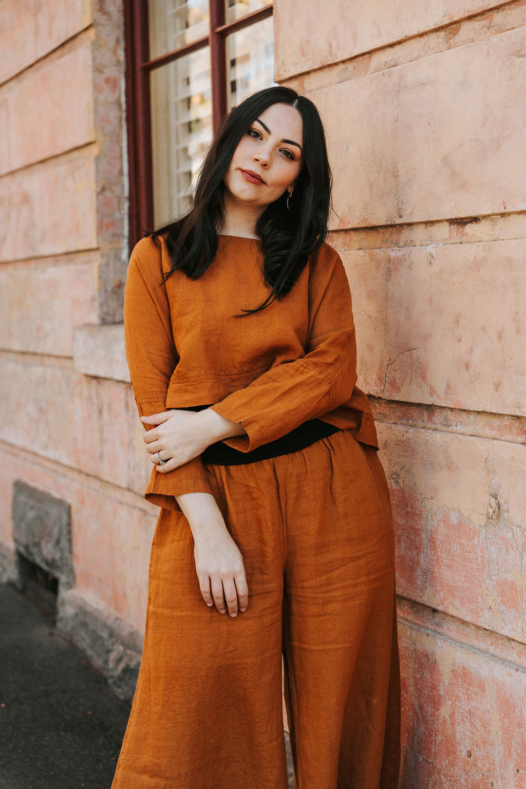 Monti Top - Rust Linen