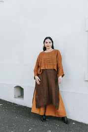 Monti Top - Rust Spaced Heavy Mesh