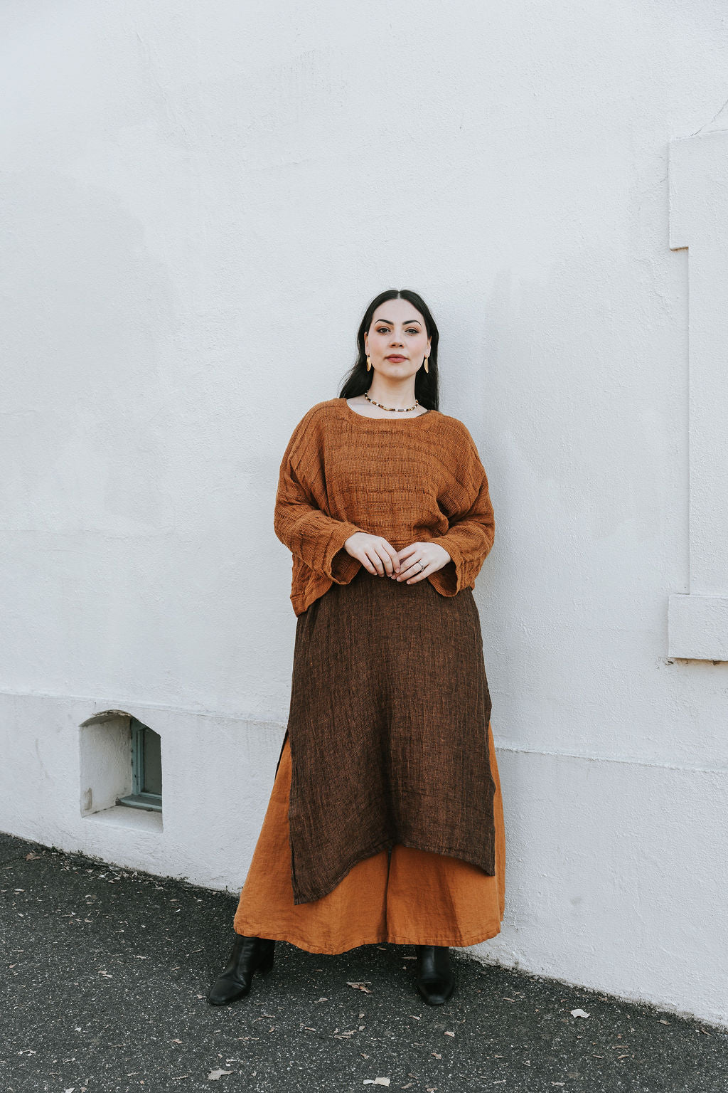 Monti Top - Rust Spaced Heavy Mesh