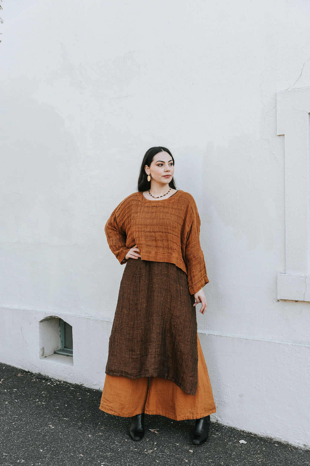 Monti Top - Rust Spaced Heavy Mesh