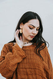 Monti Top - Rust Spaced Heavy Mesh