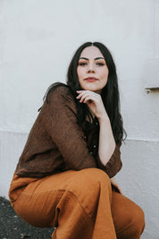 Alghero Pants - Rust Linen