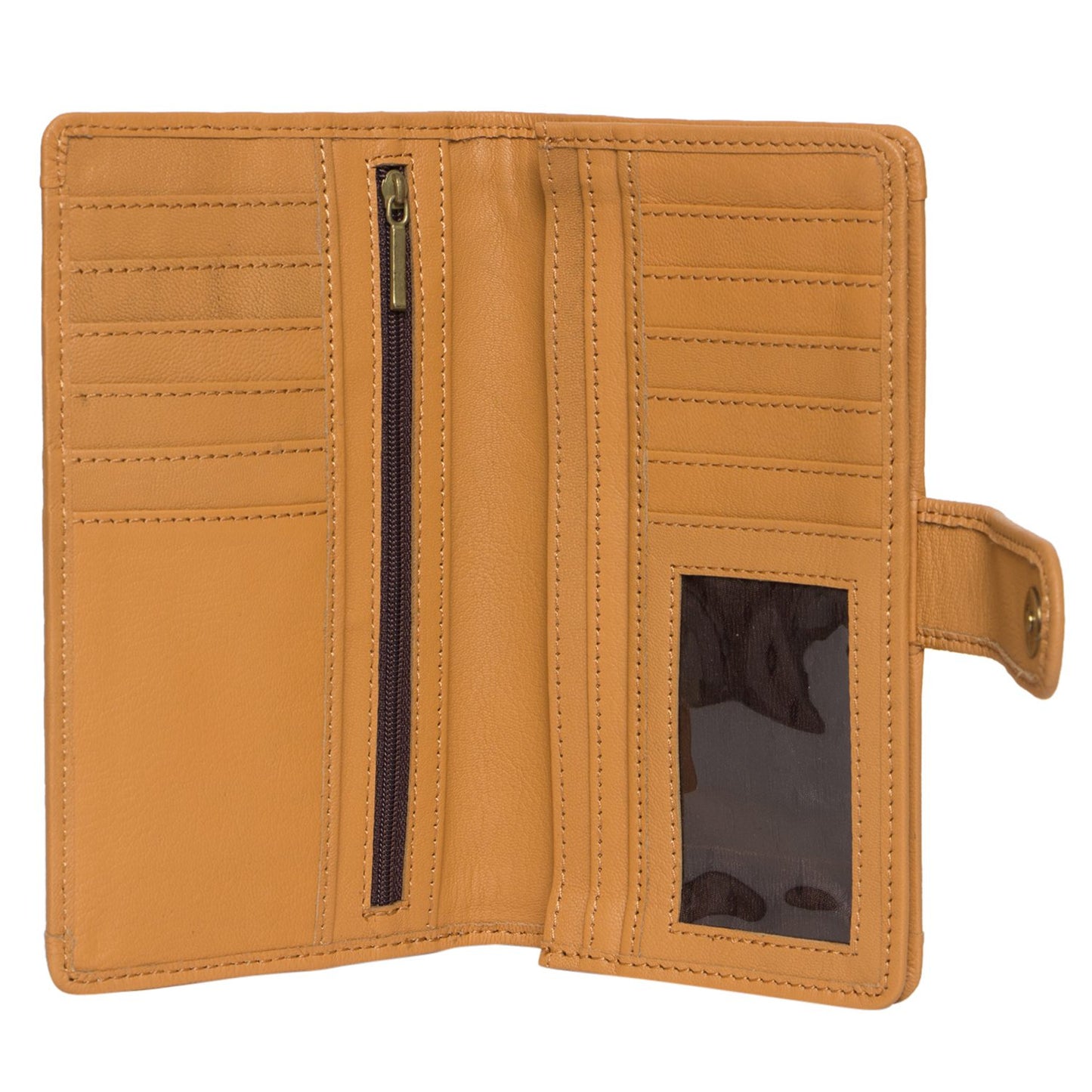 Alexandria Wallet - Hand carved Tan Leather