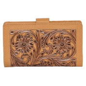 Alexandria Wallet - Hand carved Tan Leather