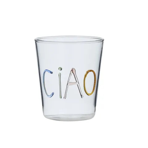 Ciao Glass Tumbler 9x10cm Multi