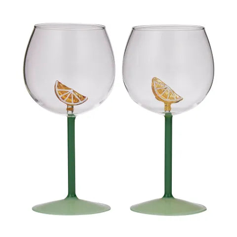 Lemon Gin Balloon Glass Set 2