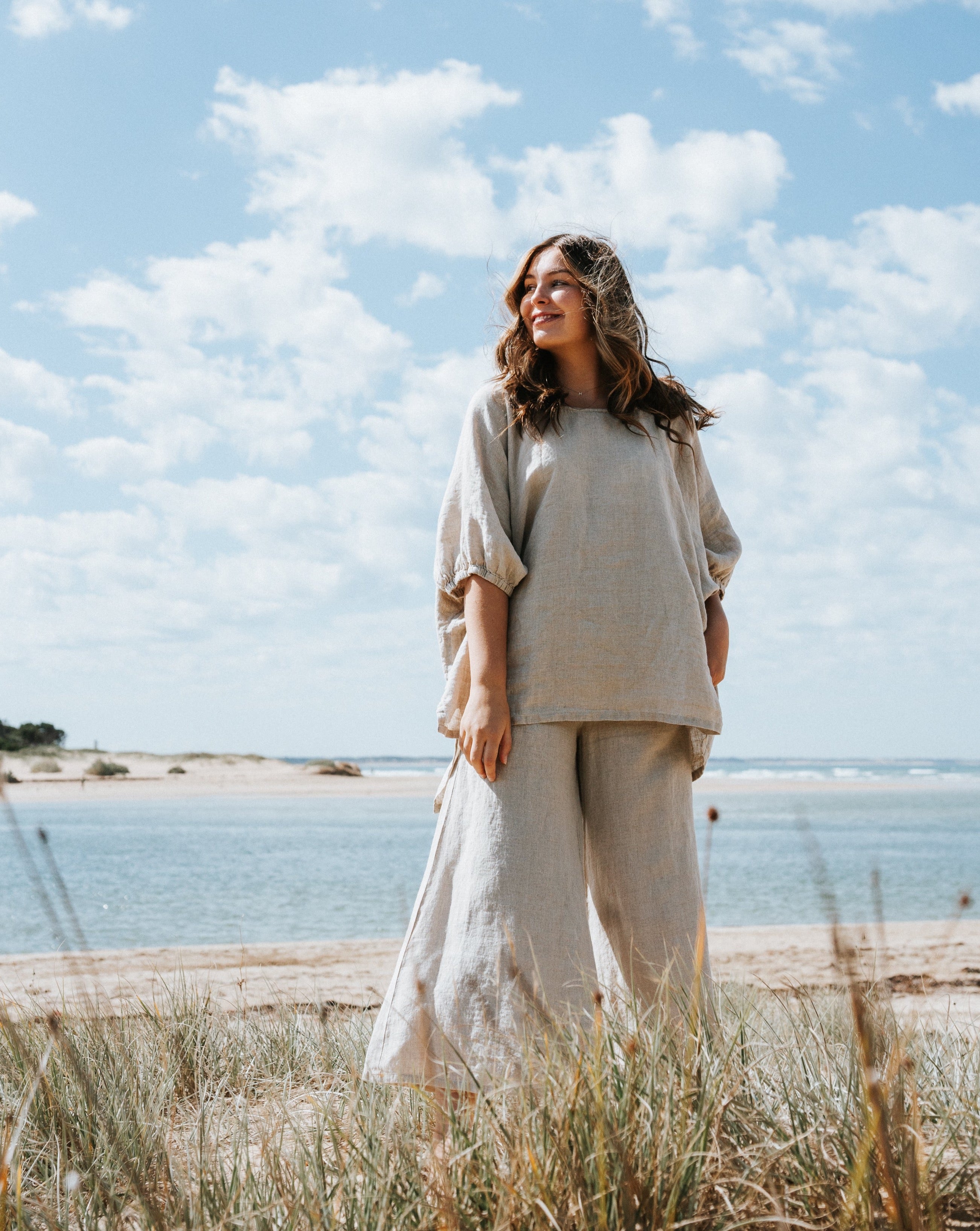 Alghero Pants - Natural Linen
