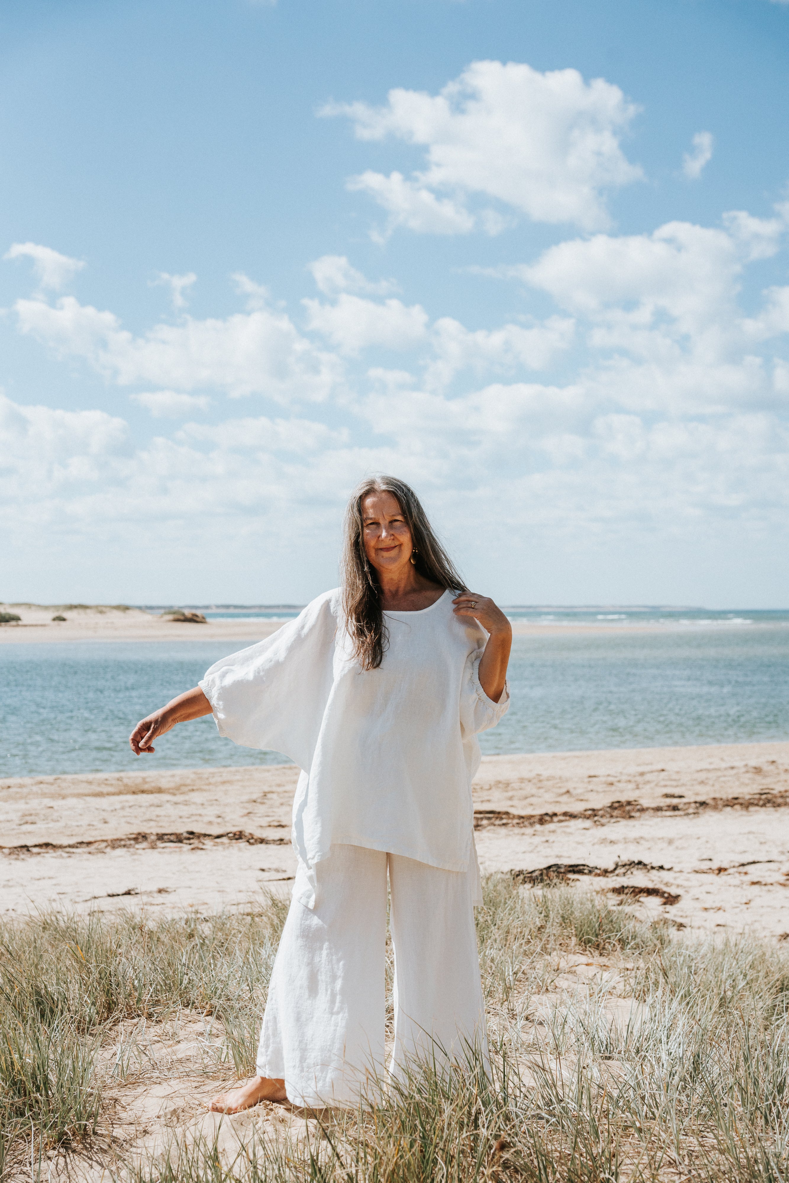 Olbia Top - Ivory Linen