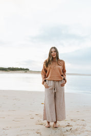Alghero Pants - Rust Stripe Linen