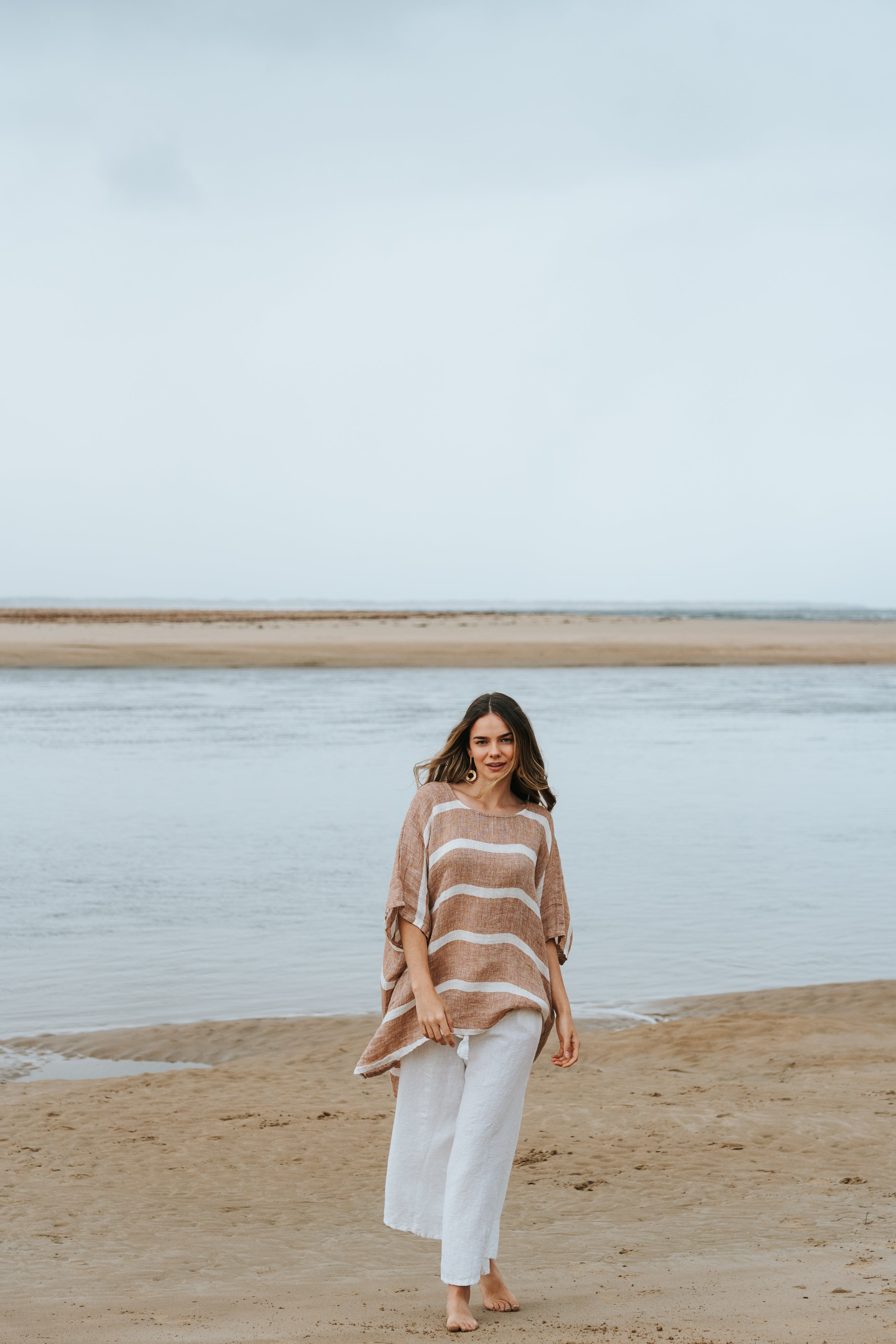 Palau Top - Rust with White Mesh
